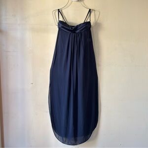 La Perla Navy Silk Slip Maxi Dress